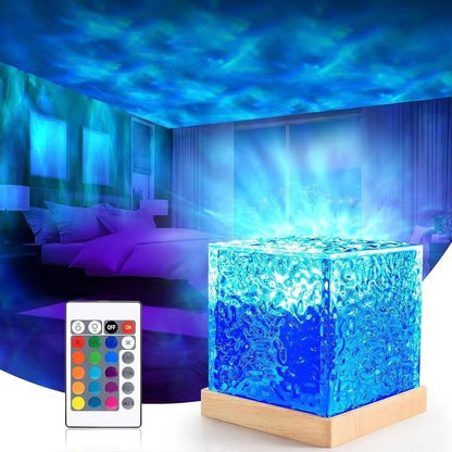 Aurora Water Wave Cube Lamp