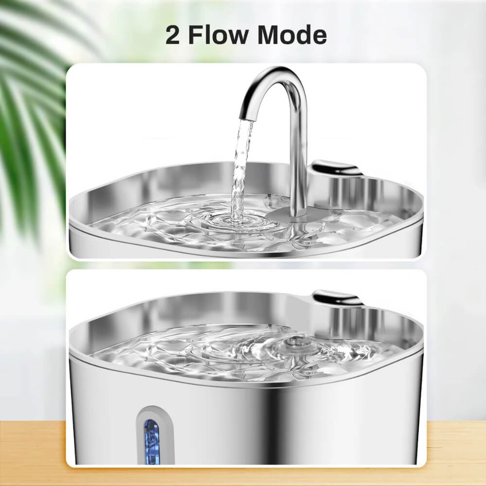 Ultra-Quiet Stainless Steel Cat Water Fountain – 2.2L