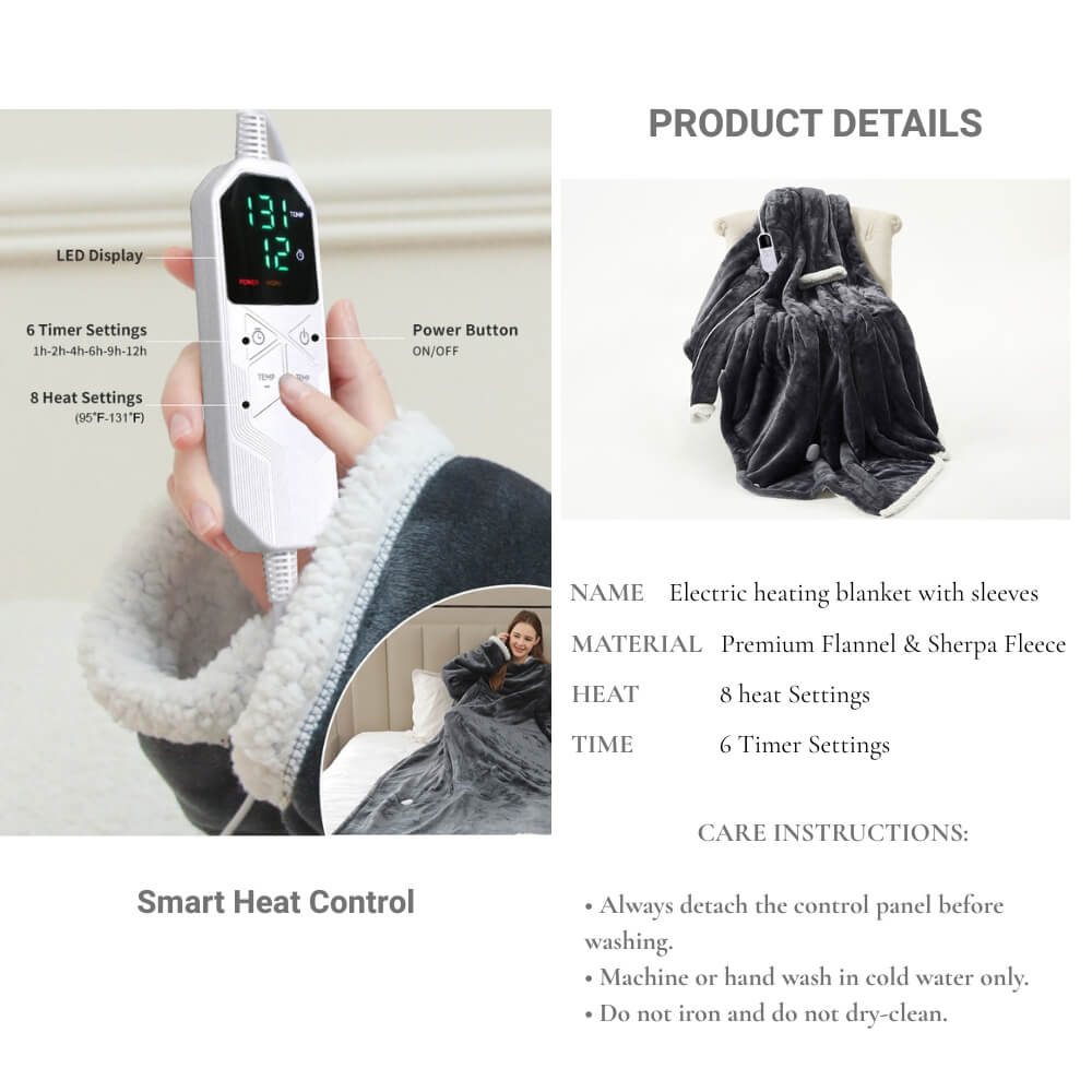 Wearable Electric Blanket with Foot Pocket
