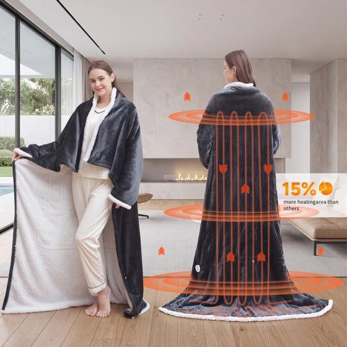 Wearable Electric Blanket with Foot Pocket